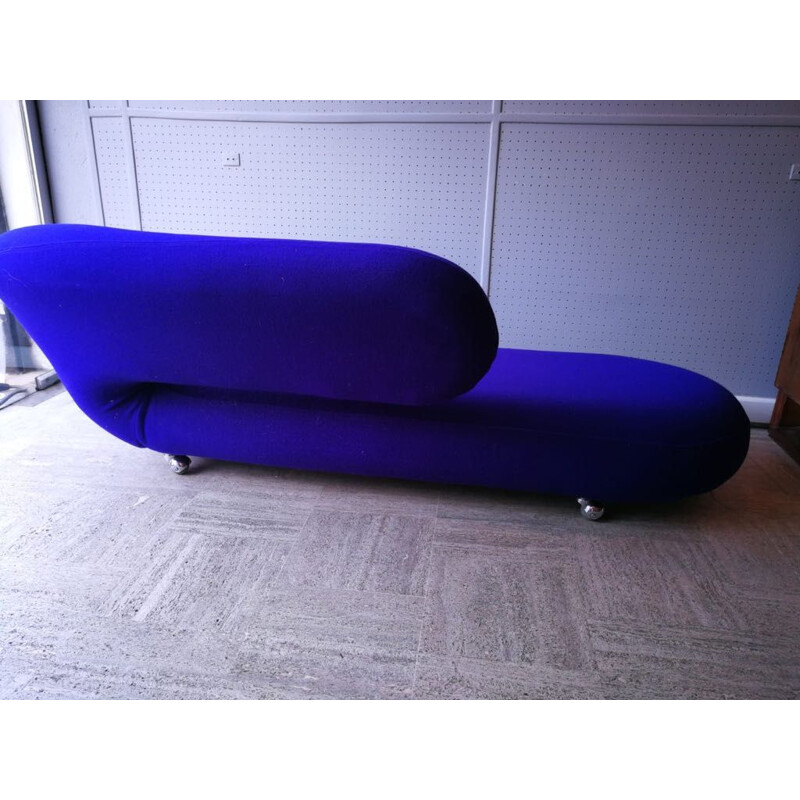 Vintage Artifort blue fabric sofa 1970