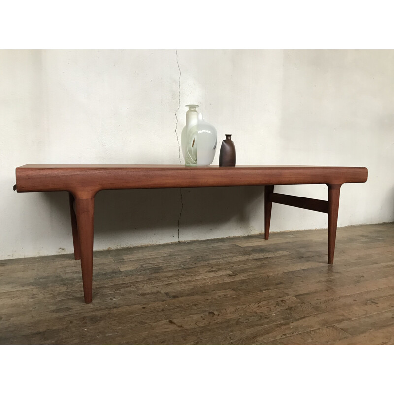 Table basse vintage Johannes Andersenen teck 1960