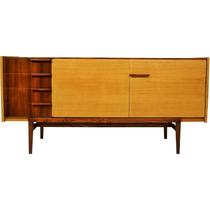 Vintage sideboard by František Mezulánik in wood 1960 