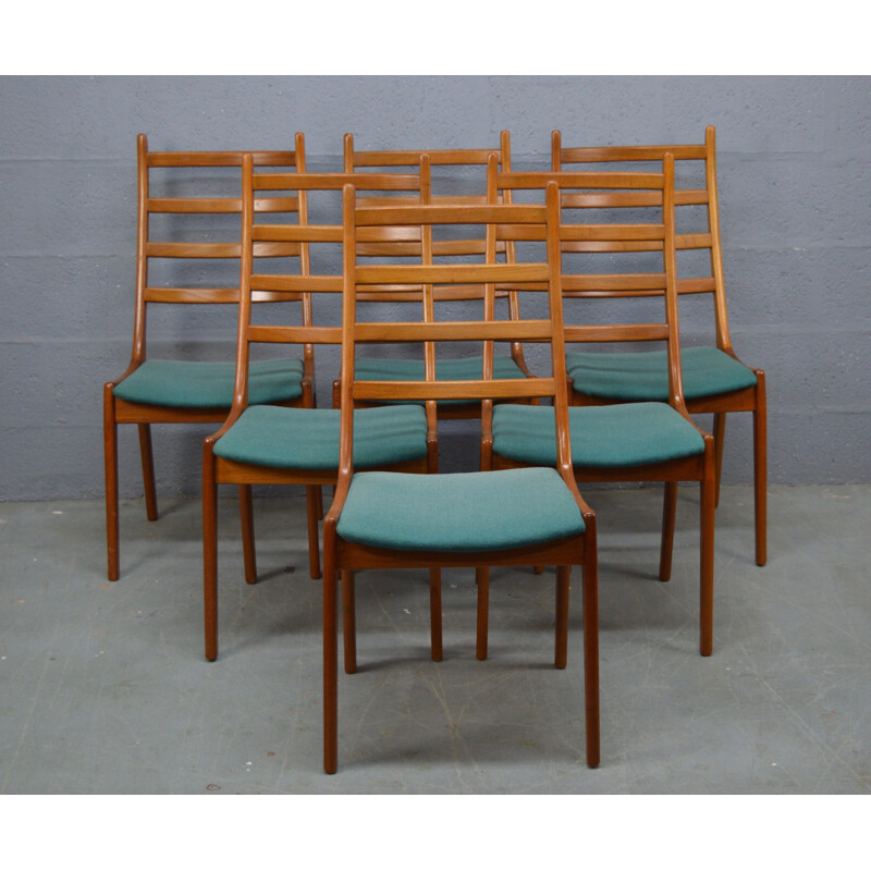 Set of 6 vintage teak dining chairs by Kai Kristiansen