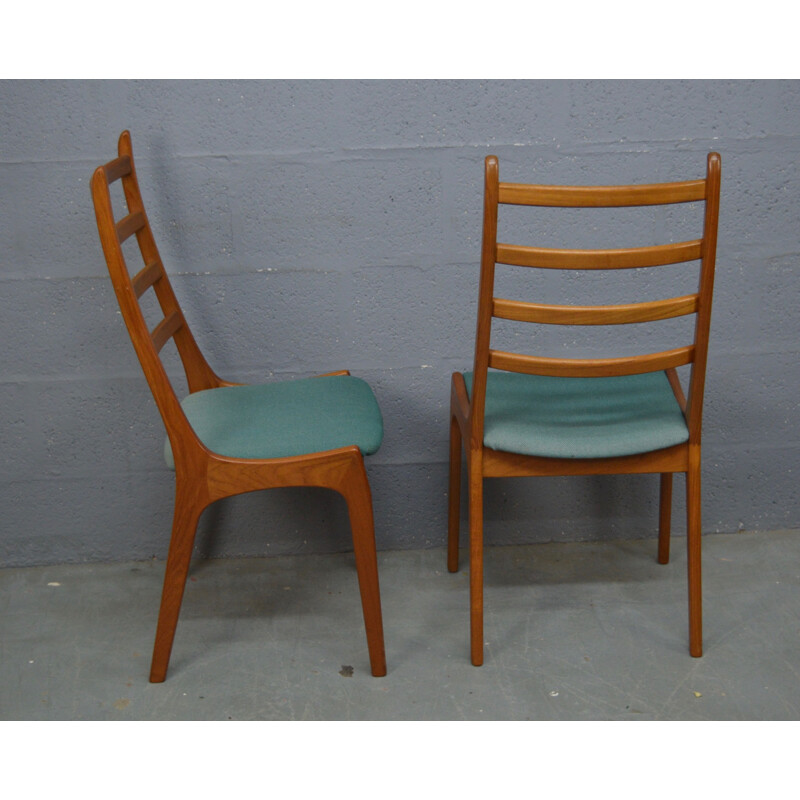 Set of 6 vintage teak dining chairs by Kai Kristiansen