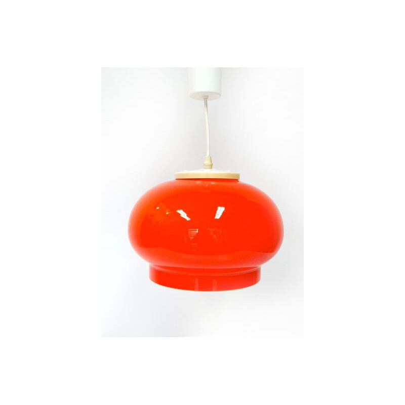 Vintage opaline hanging lamp - 1970s