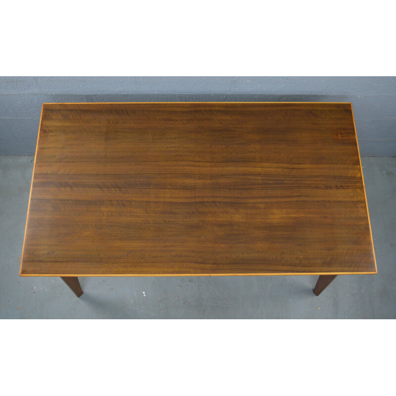 Table vintage en noyer par Morris of Glasgow