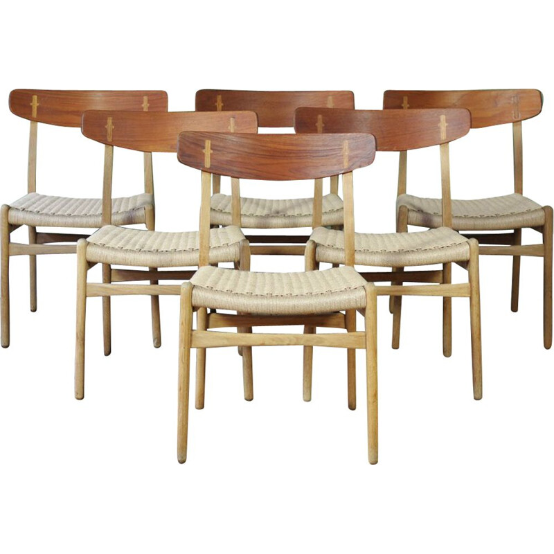 Set of 6 CH23 dining chairs by Hans Wegner for Carl Hansen