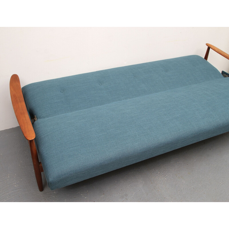 Vintage blue sofa daybed convertible