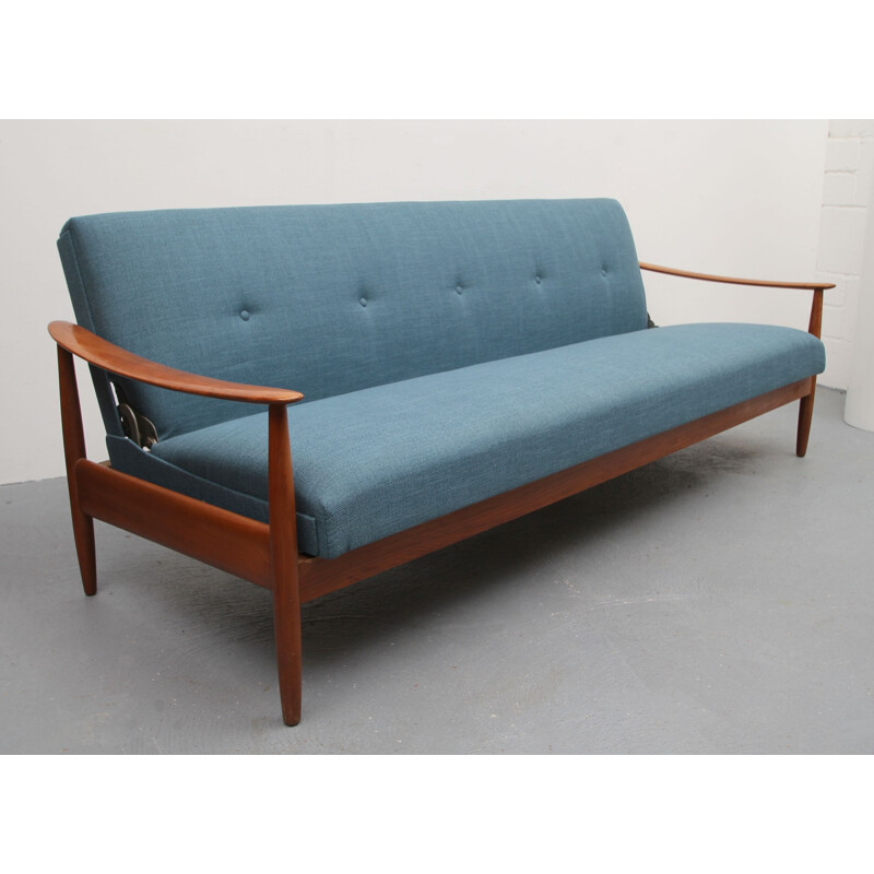 Vintage blue sofa daybed convertible