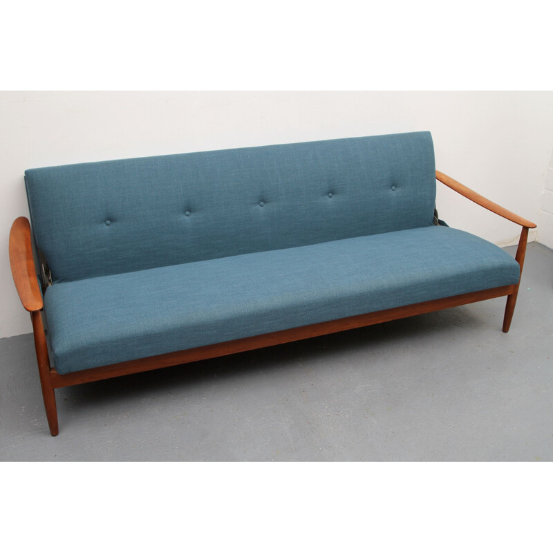 Vintage blue sofa daybed convertible