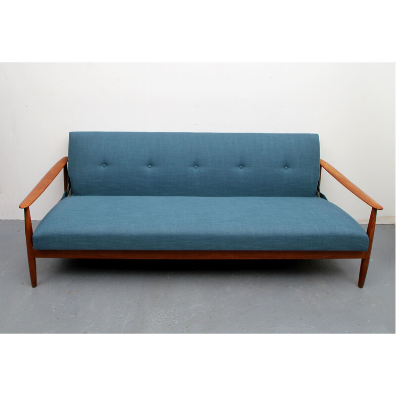 Vintage blue sofa daybed convertible