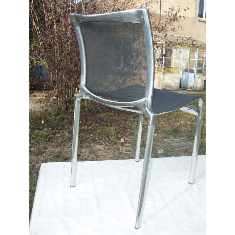 Set of 2 vintage chairs in aluminum by Alberto Meda for Alias