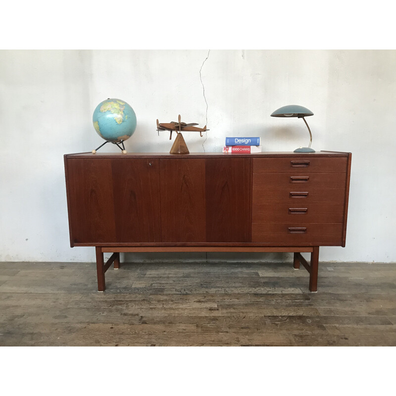 Small vintage Danish sideboard in teak