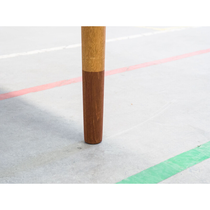 Vintage extendable dining table in teak and oak by AS Randers Møbelfabrik