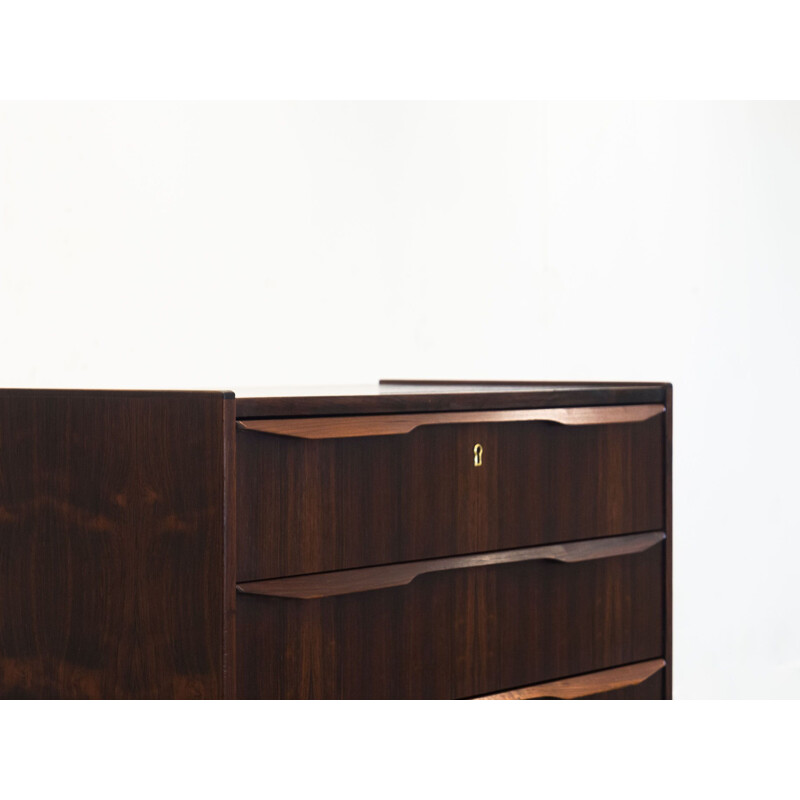 Vintage Scandinavian chest of drawers in rosewood