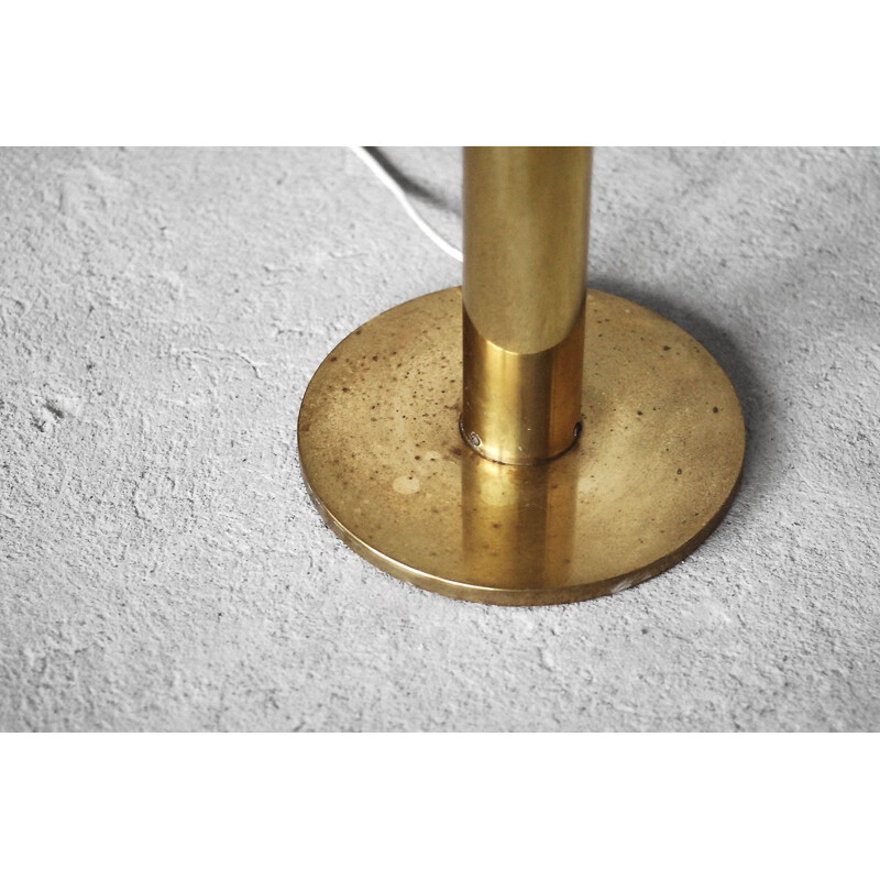 Vintage floor lamp in gilded brass by Gaetano Sciolari, 1970