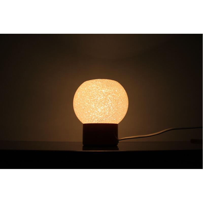 Petite lampe de table vintage orange