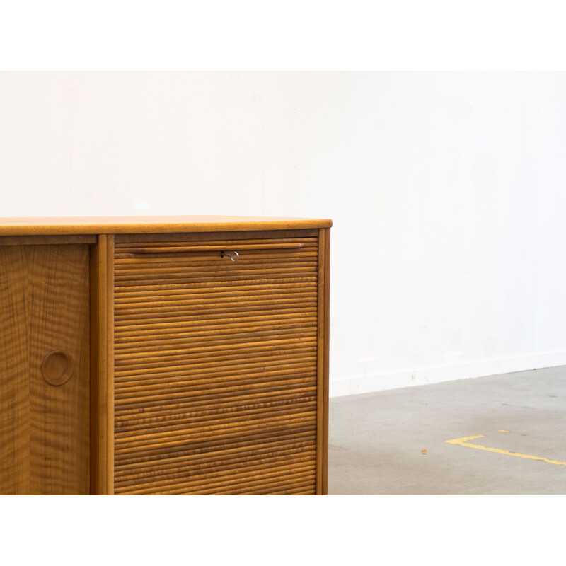 Vintage sideboard in walnut and brass by Fristho 1950