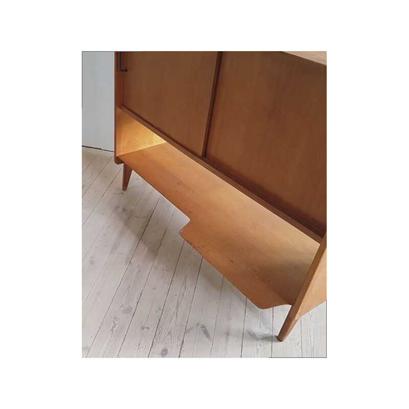 Buffet vintage de Roger Landault pour Meubles ABC en chêne 1950