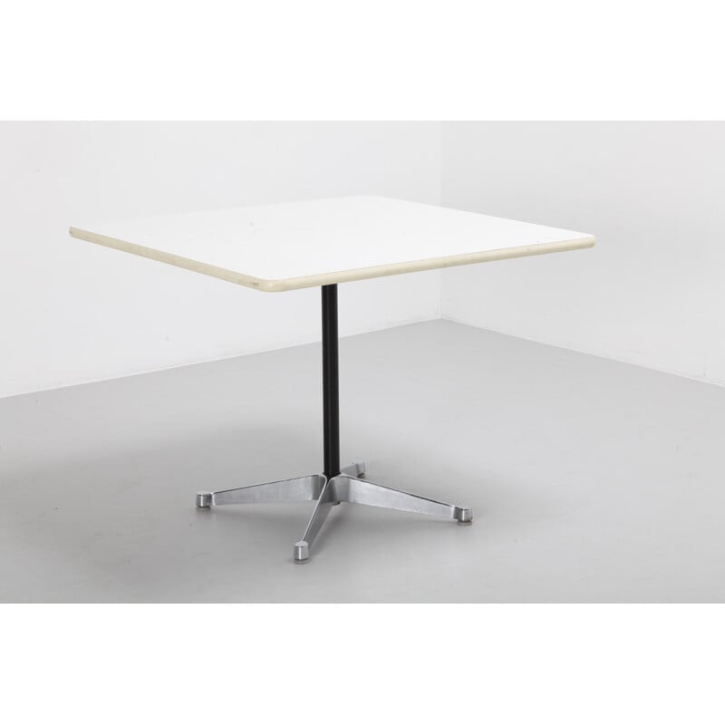 Weißer Vintage-Tisch von Herman Miller aus Aluminium und Resopal 1970