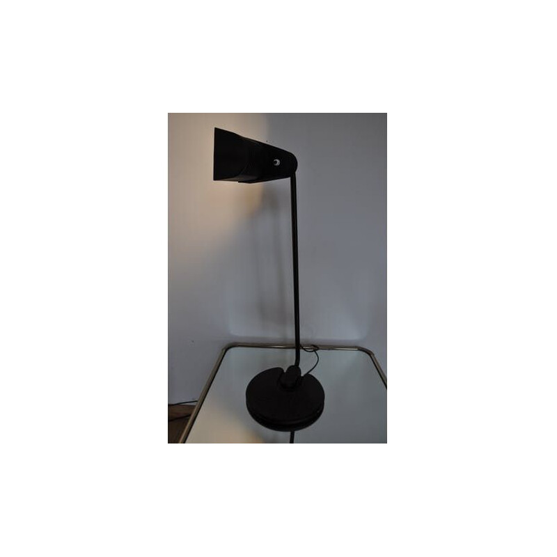 Lampada vintage in plastica nera 1980