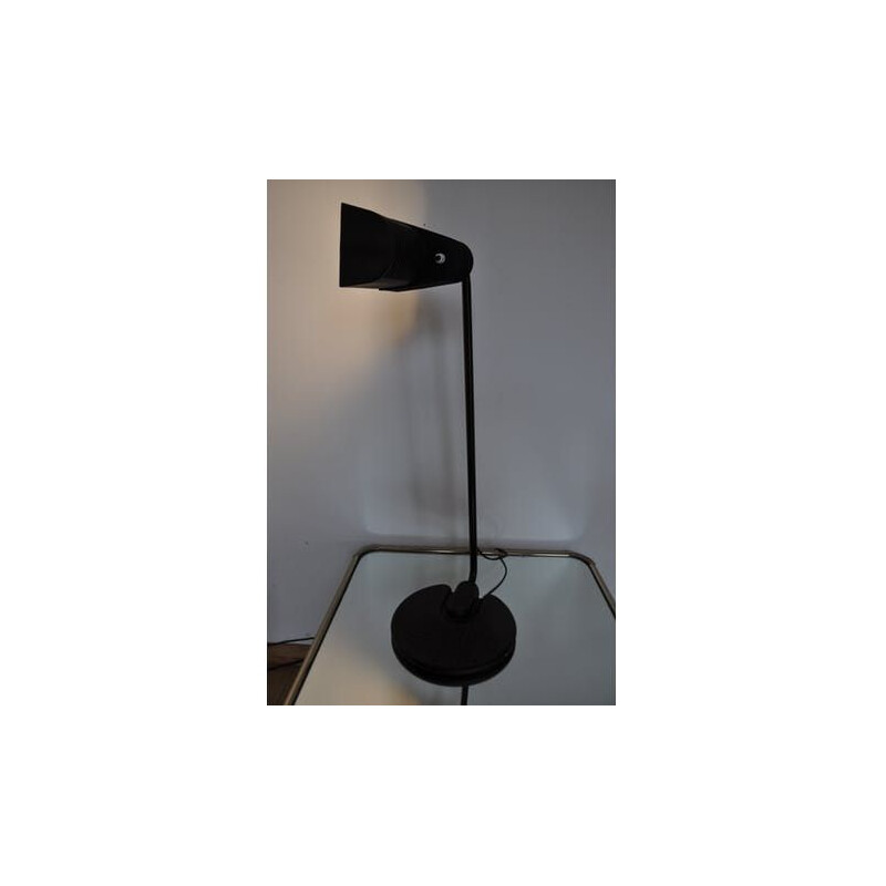 Lampe vintage noire en plastique 1980