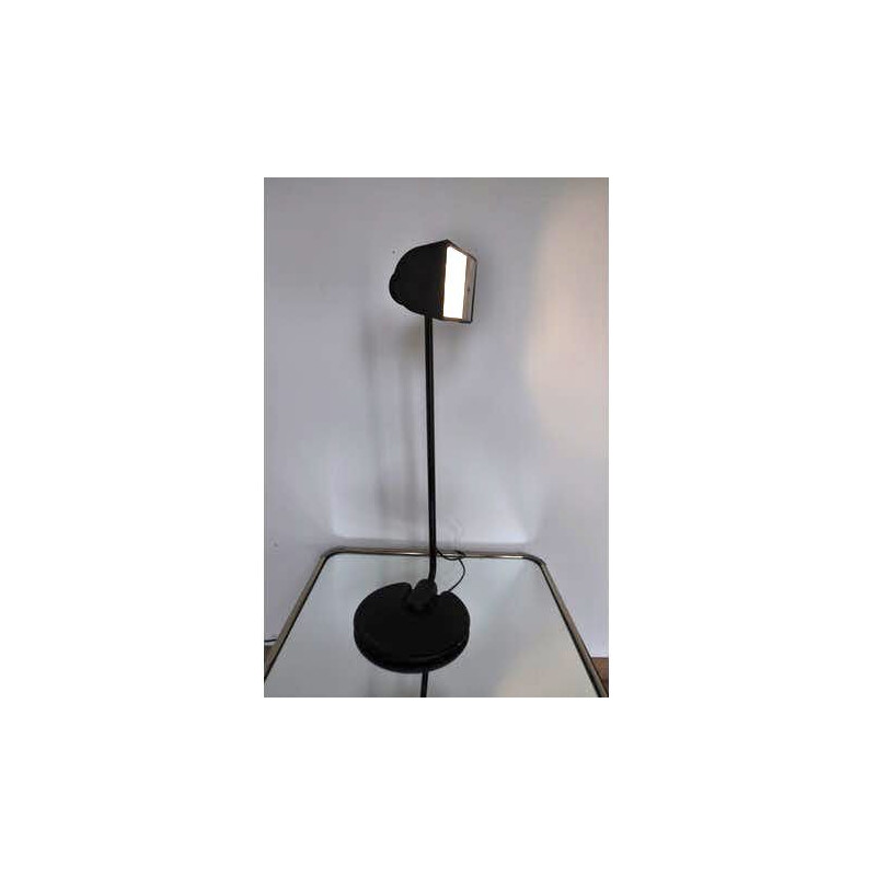 Vintage black plastic lamp 1980