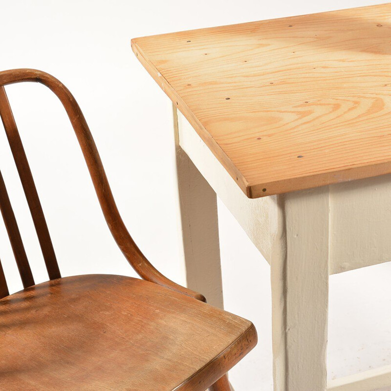 Vintage white table with drawer