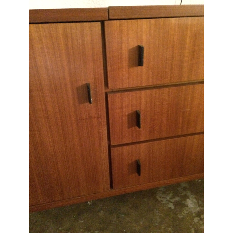 Vintage dressing table in teak and metal - 1950s