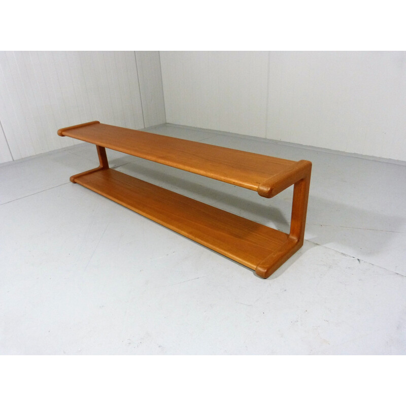 Vintage wall bookshelf in teak by Dyrlund