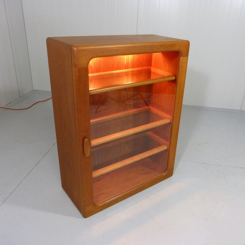 Vintage bookcase in teak with light by Dyrlund