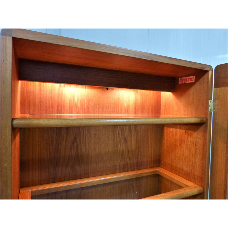 Vintage bookcase in teak with light by Dyrlund