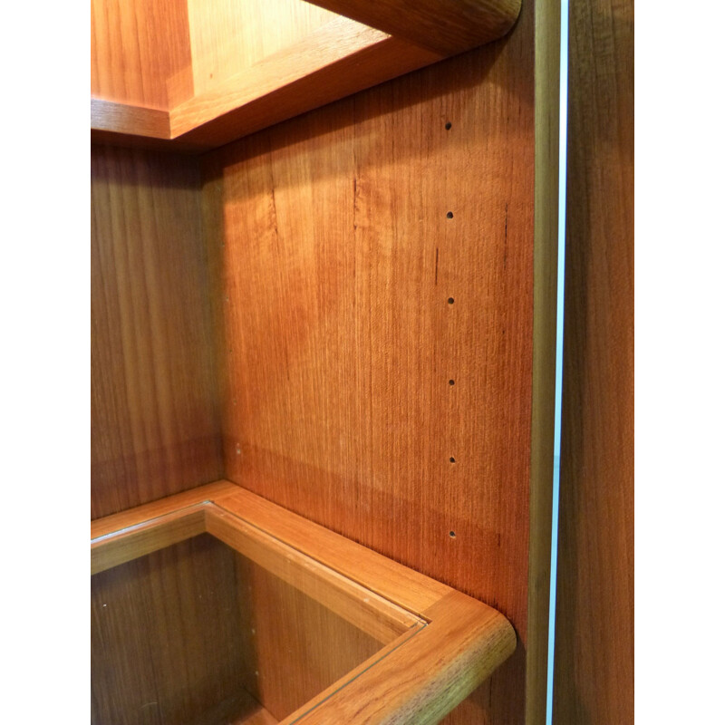 Vintage bookcase in teak with light by Dyrlund