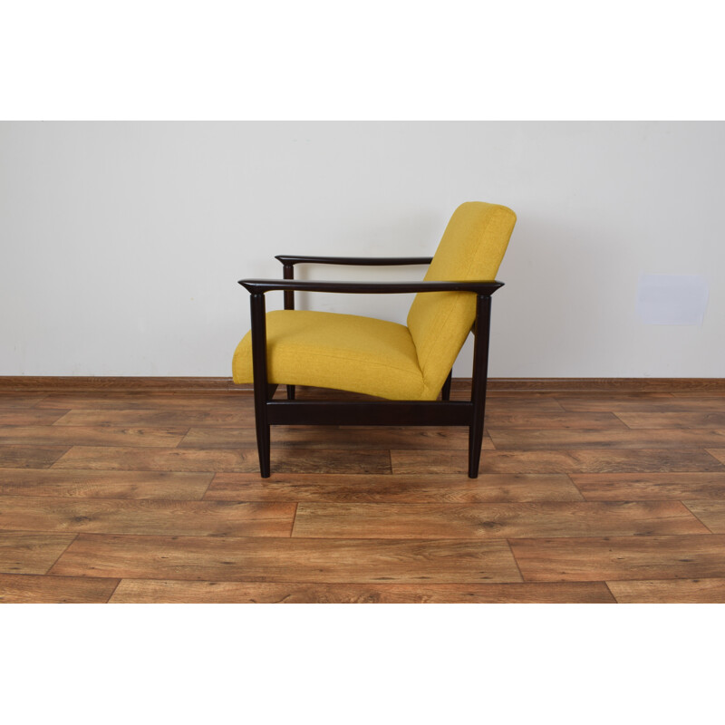 Vintage yellow armchair Gfm 142 by Edmund Homa