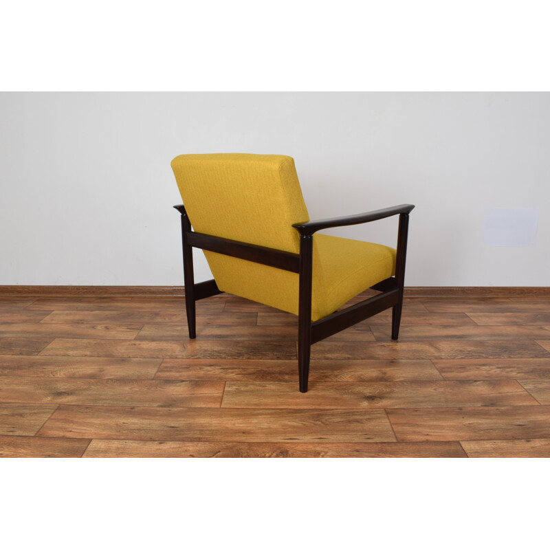 Vintage yellow armchair Gfm 142 by Edmund Homa