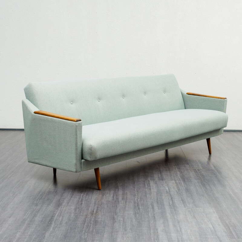 Vintage mint green 3-seater sofa