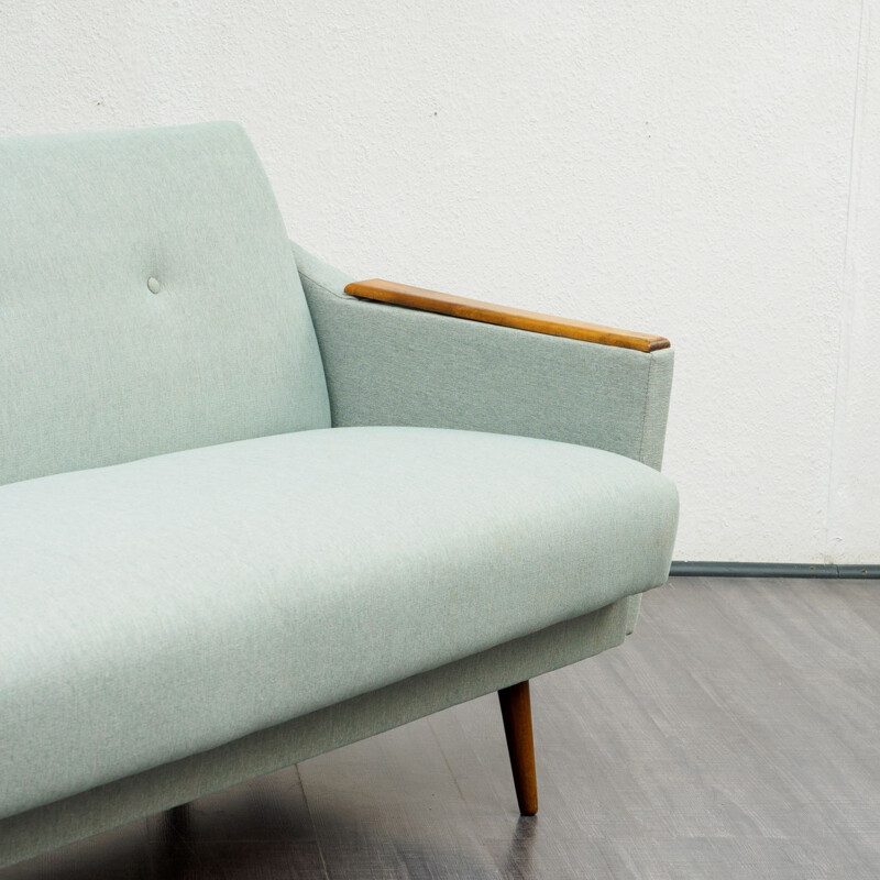 Vintage mint green 3-seater sofa