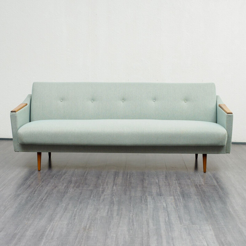 Vintage mint green 3-seater sofa