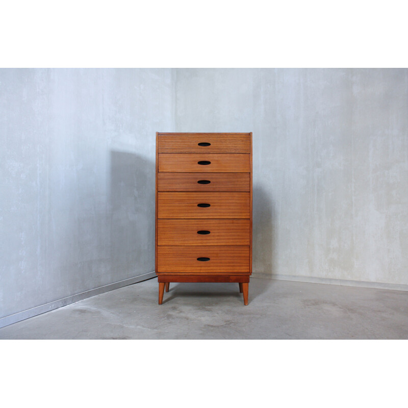 Vintage tall chest of drawers in teak by Austinsuite 1960