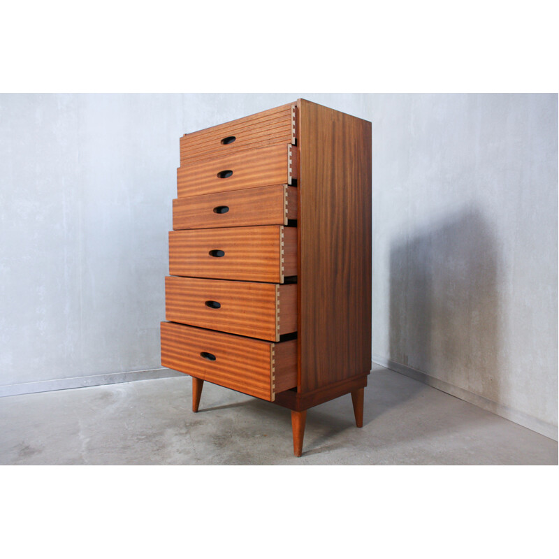 Vintage tall chest of drawers in teak by Austinsuite 1960