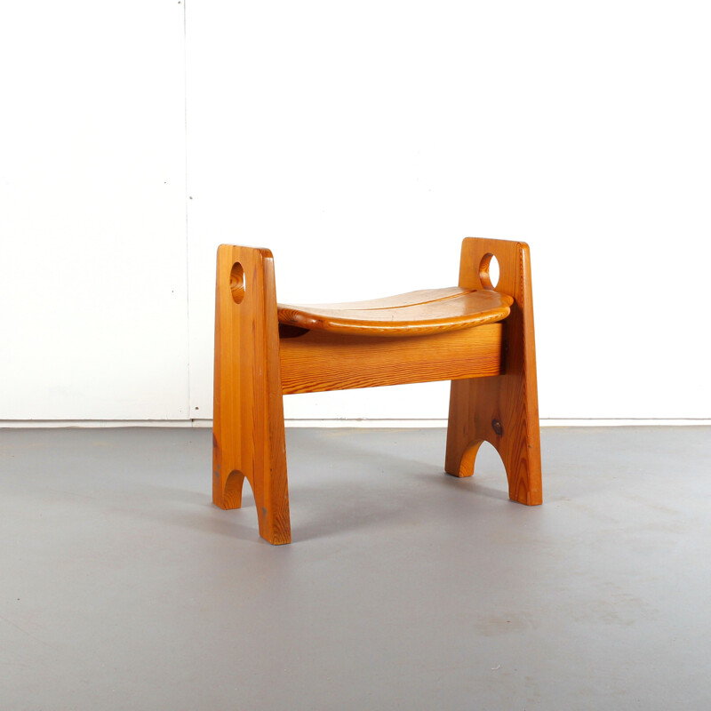 Vintage danish stool for Gilbert Marklundsolid in pine