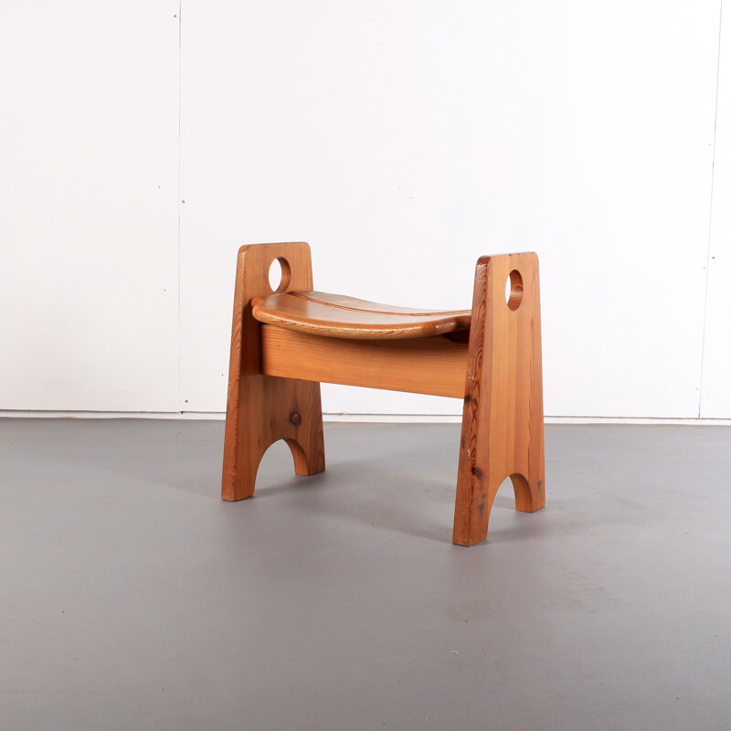 Vintage danish stool for Gilbert Marklundsolid in pine