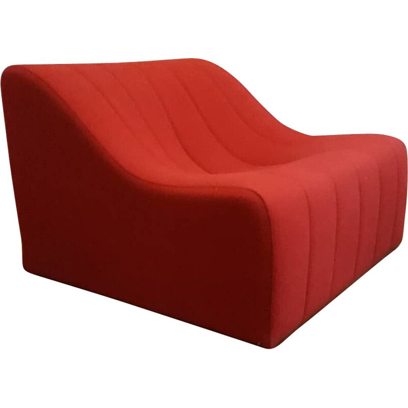 Vintage red armchair "Chromatic" by Kwok Hoï Chan for Steiner