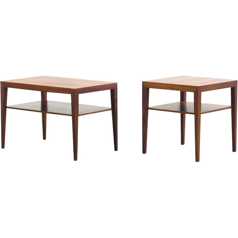 Set of 2 vintage Danish side tables by Severin Hansen for Haslev Møbelsnedkeri