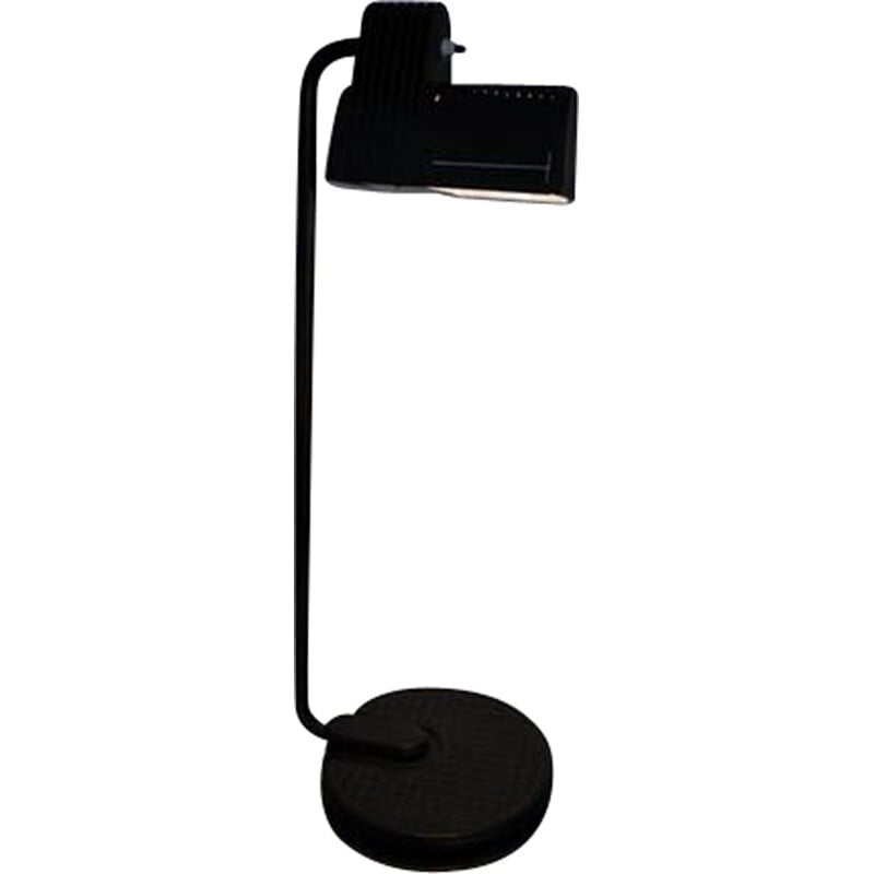 Vintage black plastic lamp 1980