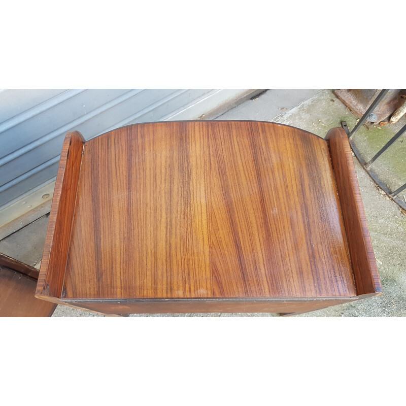 Vintage set of chest of drawers and 2 bedside tables in rosewood