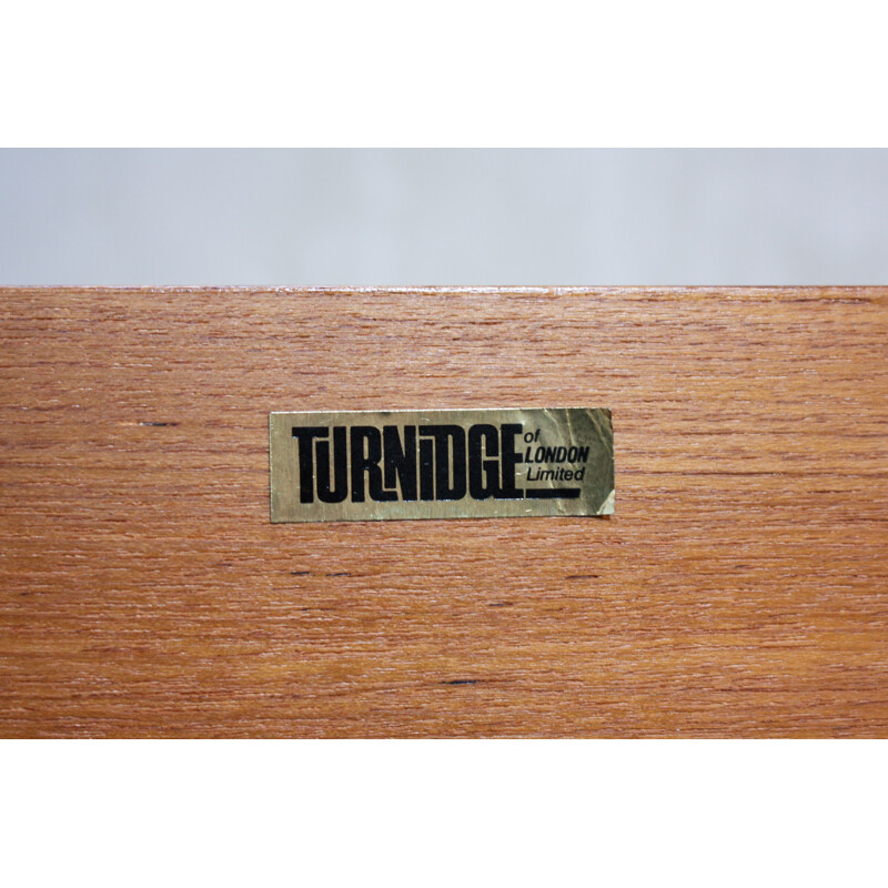 Rangement-bar vintage par Turnidge of London en teck 1960