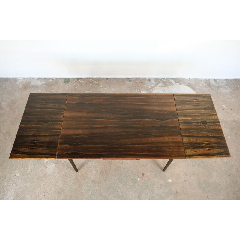 Vintage danish extendable table in rosewood 1960
