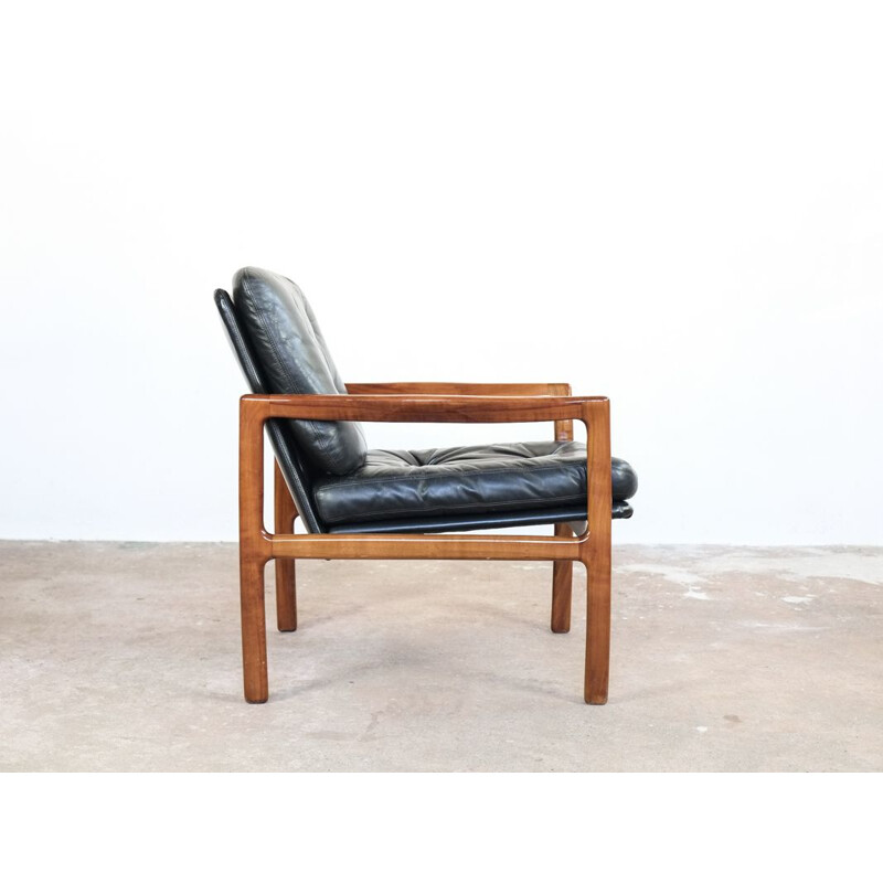 Vintage danish seating group in teak and leather 1960