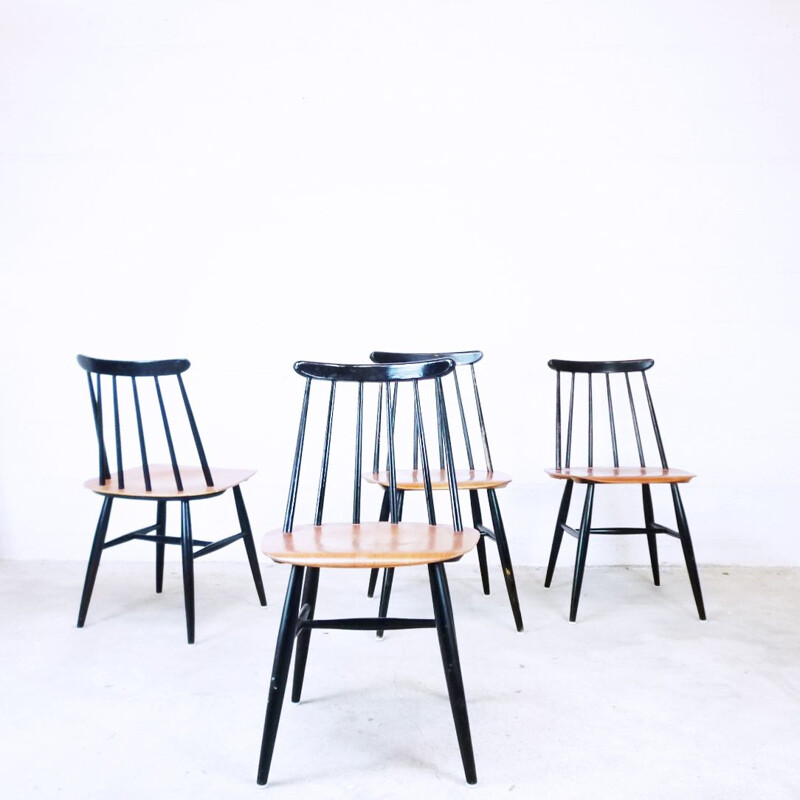 Set of 4 vintage chairs Fanett by Ilmari Tapiovaara