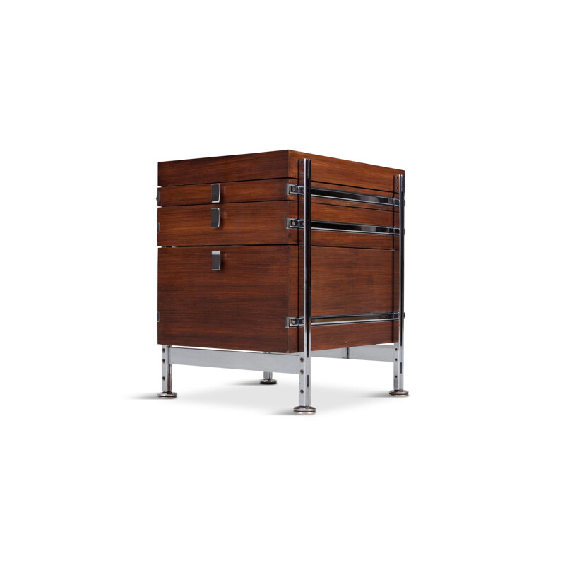 Vintage chest of drawers in mahogany by Jules Wabbes  for Mobilier Universel