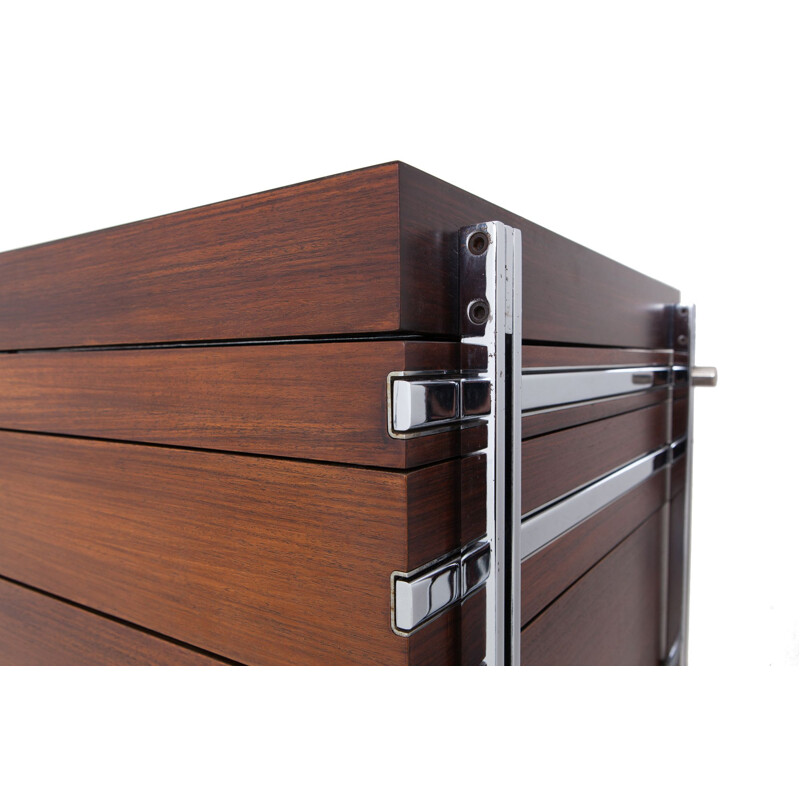 Vintage chest of drawers in mahogany by Jules Wabbes  for Mobilier Universel