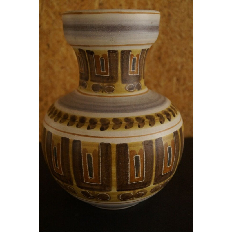 Vase vintage en céramique par Guillot à Vallauris